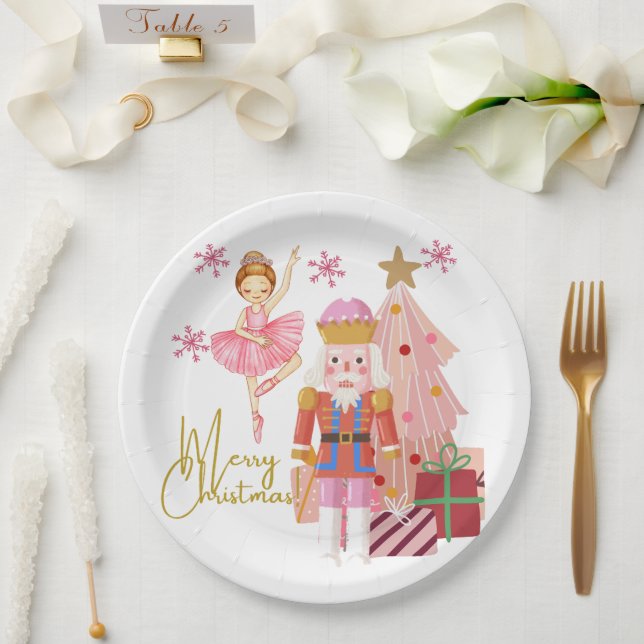 Papel Prato de Natal dos Quebra-Nozes (Casamento)