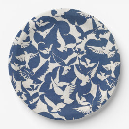 PAPEL PRATO DE PAPEL: PIGÕES EM BRANCO + AZUL:1928