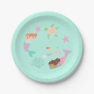 Papel Prato de Sereia 7"