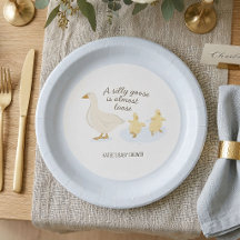 Prato para Chá de Bebê Silly Goose Está Quase Solt