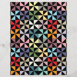 Papel preto para giro colorido