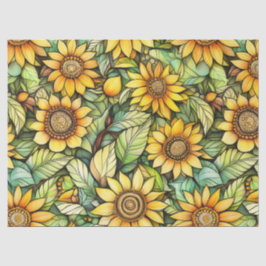 Papel Primitivo para tecidos de girassol - 10 lb, 