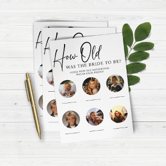 PAPEL Quantos Anos Tinha a Noiva Jogo de Festa de