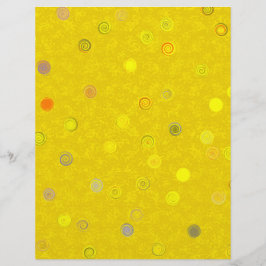 Papel Recortado Amarelo Torcido de Pontos e Espira