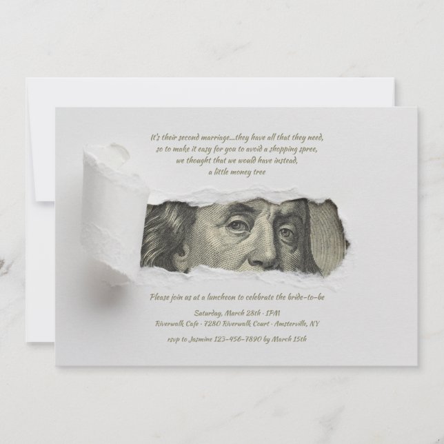 Papel Ripado Revelando Convite para Cobrança de Dó (Frente)