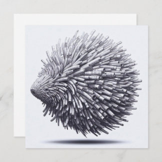 Papel Rolazine Cartão de Saudação Porcupine