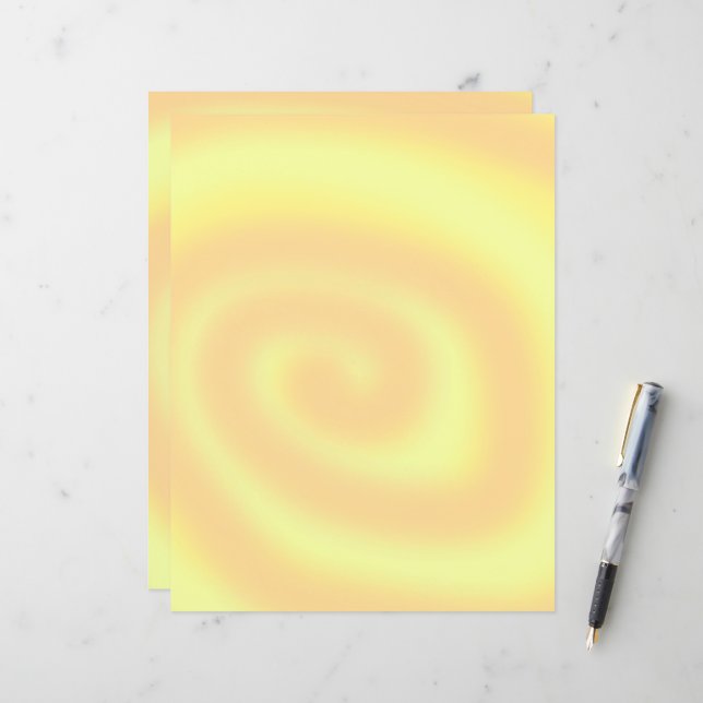 Papel Scrapbook amarelo e laranja (Frente/Verso In Situ)