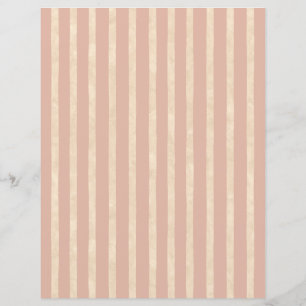 Papel Scrapbook Boho Blush Pink and Cream Strips
