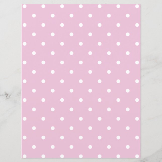 Papel Scrapbook bonito cor-de-rosa (Frente)