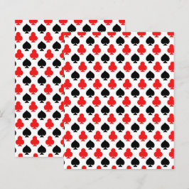 Papel Scrapbook Cartas de Cassino Paus Espadas