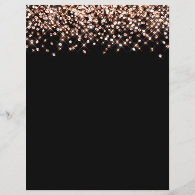 Papel Scrapbook Confetti Glitter Cobre (Frente)