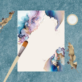 Papel Scrapbook Cósmico de Aquarela