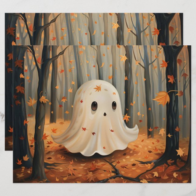 Papel Scrapbook Cuja Cobra Fantasma Queda (Frente/Verso)