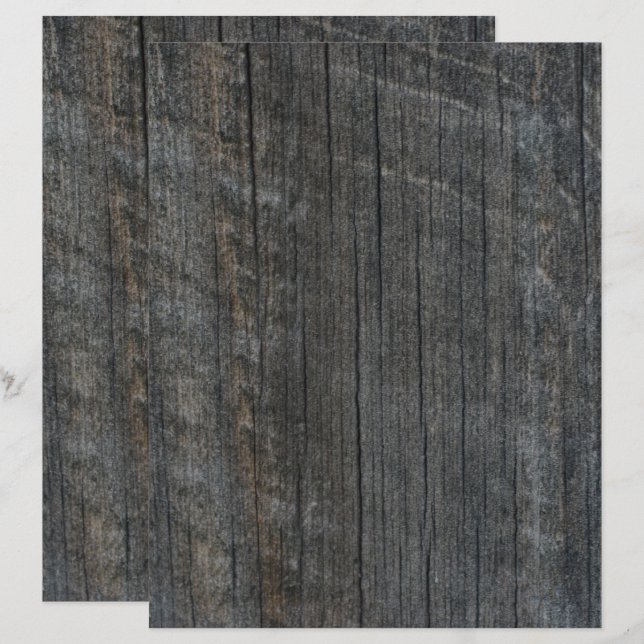 Papel Scrapbook de Barnboard Envelhecido (Frente/Verso)