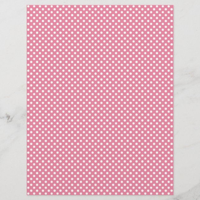 Papel Scrapbook de Bolinhas rosa (Frente)