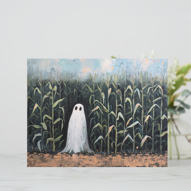 Papel Scrapbook de Campo Fantasma Whimsic (Em pé/Frente)