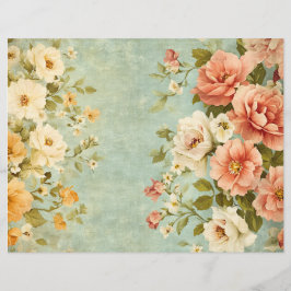 Papel Scrapbook de Diário de Lixo Azul Cor-de-rosa