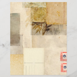 Papel Scrapbook de Diário Folha de Vintagem em Dis