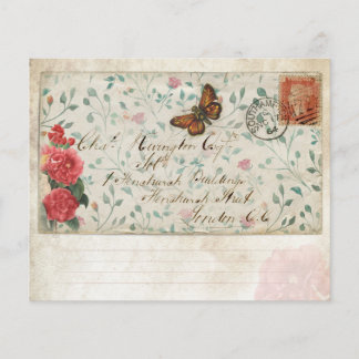 Papel Scrapbook de Envelope Vintage Floral