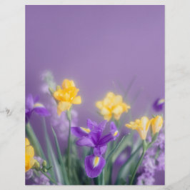 Papel scrapbook de flores da primavera