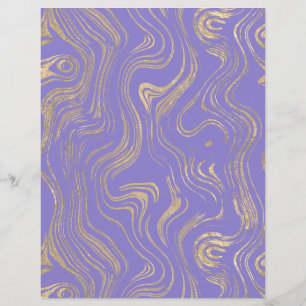 Papel Scrapbook De Folha De Ouro Marbado