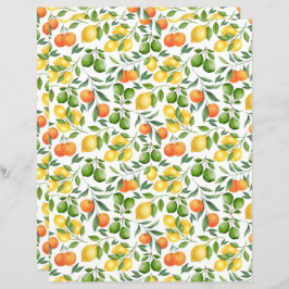Papel Scrapbook de Fruta Citrus