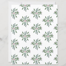 Papel scrapbook de Invernos Verdes e Frutas