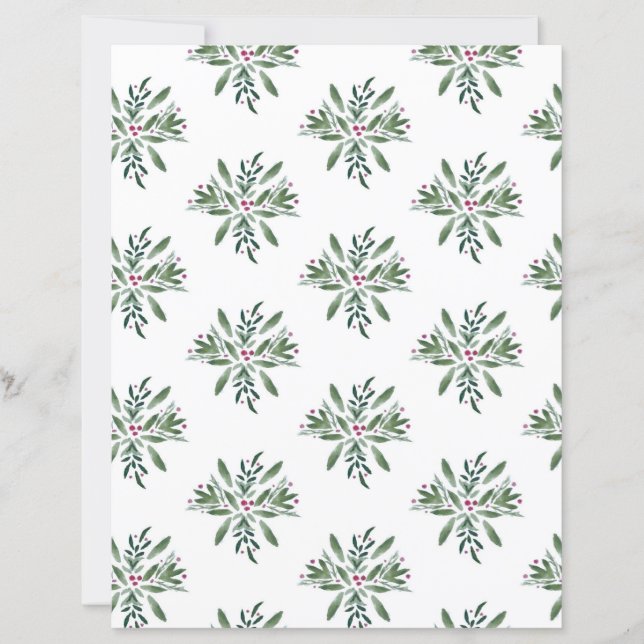 Papel scrapbook de Invernos Verdes e Frutas (Frente)