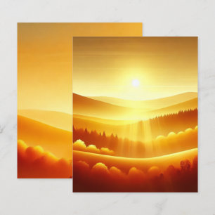 Papel Scrapbook de Ombre Automática do Sol do ouro