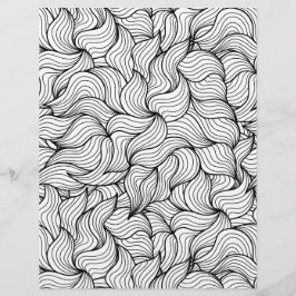 Papel Scrapbook de Ondas de Página de Coloração