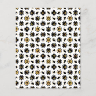 Papel Scrapbook de Padrão de Graduação Preto e 