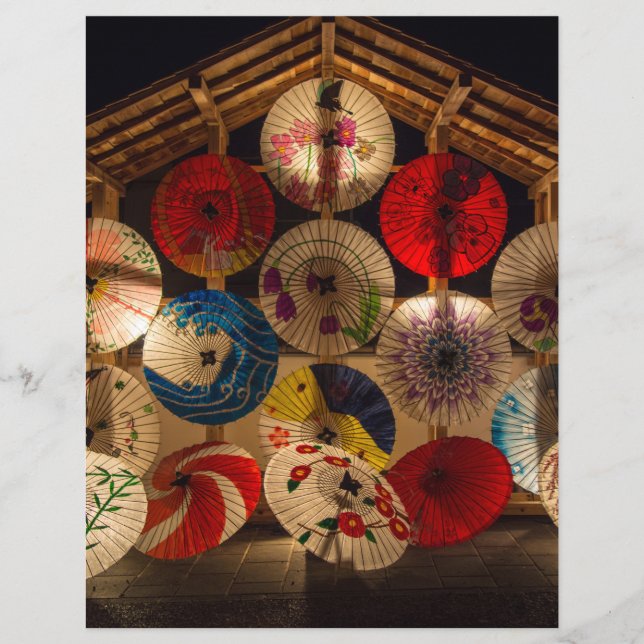Papel Scrapbook de Parasóis Iluminados (Frente)