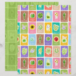 Papel Scrapbook de Plantas do Deserto