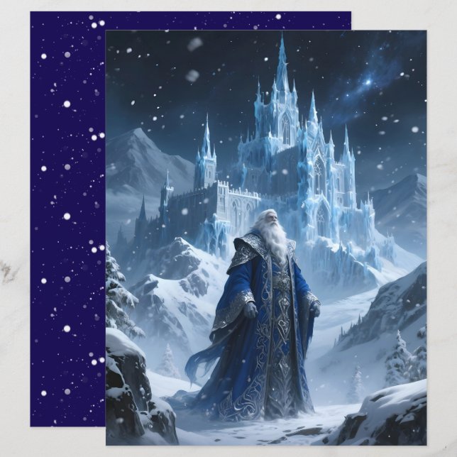 Papel Scrapbook do Avô Frost (Frente/Verso)