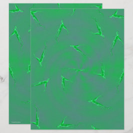 Papel Scrapbook do Homem Ginseng Verde Página 2 La
