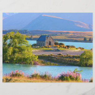 Papel Scrapbook do Lago Sceno Tekapo