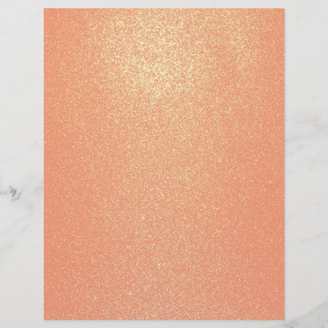 Papel Scrapbook Glitter Dourado Rosa (Frente)