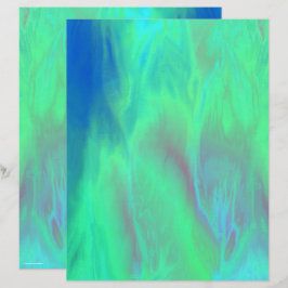 Papel Scrapbook Green Skies Página Frente e Verso