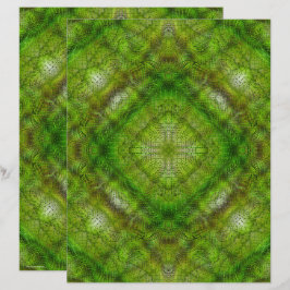Papel Scrapbook Jardins Serenos Verdes Página 2 La