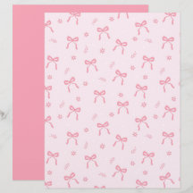 Papel Scrapbook Laços e Flores Coquete Adorável