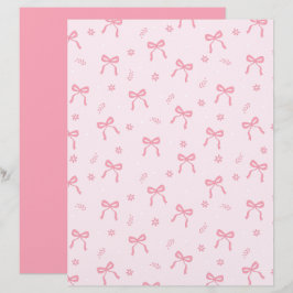 Papel Scrapbook Laços e Flores Coquete Adorável