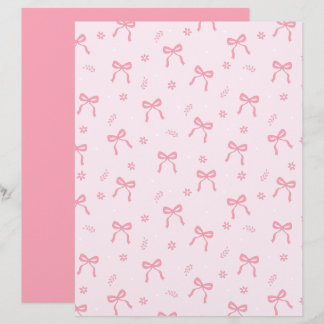 Papel Scrapbook Laços e Flores Coquete Adorável