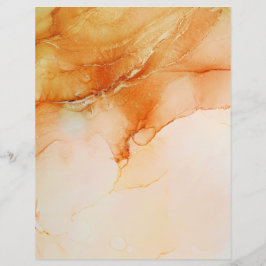 Papel Scrapbook Laranja Marbado