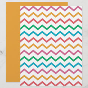 Papel Scrapbook Padrão Zig Zag Chevron