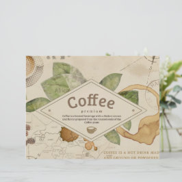 Papel Scrapbook para colagem de café com aquarela