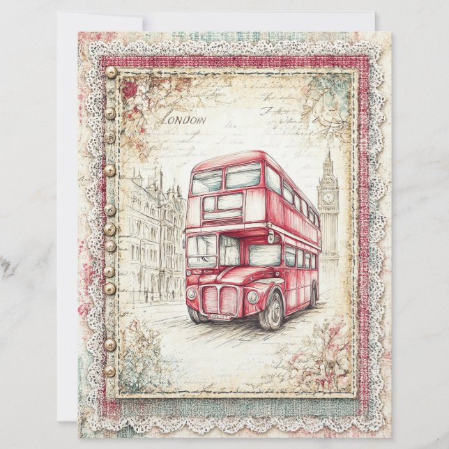 Papel Scrapbook para Decoupage em Londres (Frente)