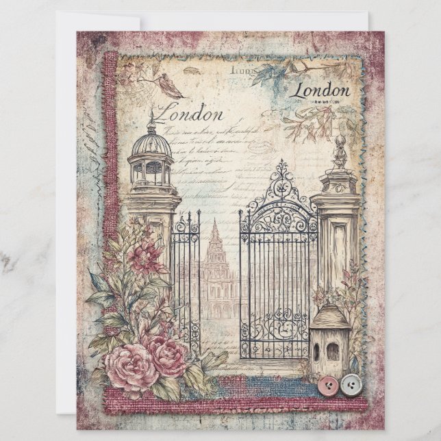 Papel Scrapbook para Decoupage em Londres (Frente)