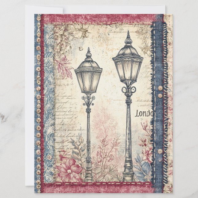 Papel Scrapbook para Decoupage em Londres (Frente)