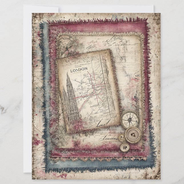 Papel Scrapbook para Decoupage em Londres (Frente)