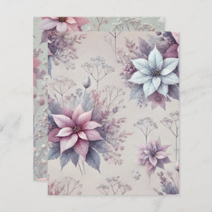 Papel Scrapbook Pastel rosa e Lavanda